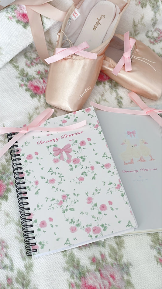 Pink floral Dreamy Princess notebook