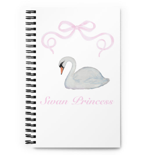 Pink Swan Spiral Notebook